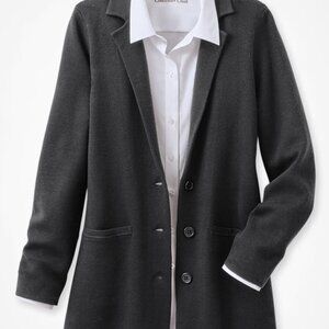 Coldwater Creek Boyfriend Black Women's Jacket Size 18 Woman’s EUC